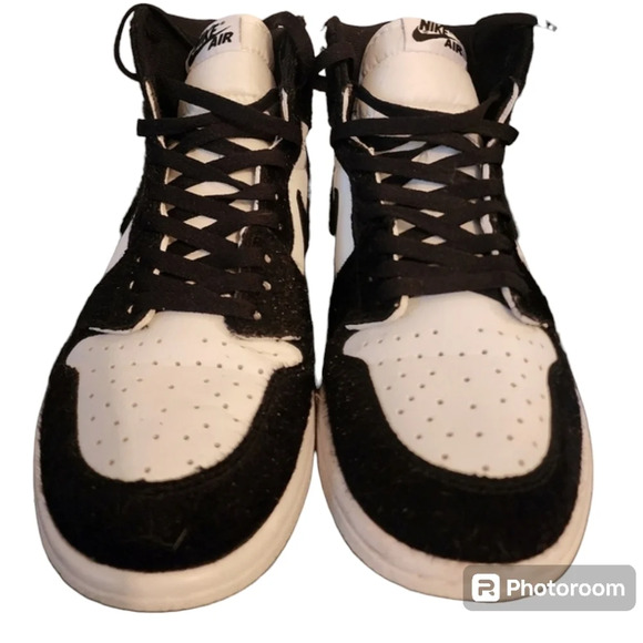 NIKE AIR JORDAN 1 RETRO HIGH OG TWIST SZ 8 WOMEN CD0461 007 PONY 2019 WHITE BLK - Picture 4 of 13